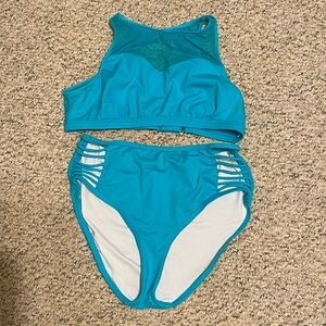 VENUS Turquoise Strappy Two-Piece BIKINI Swim Set SIZE 12